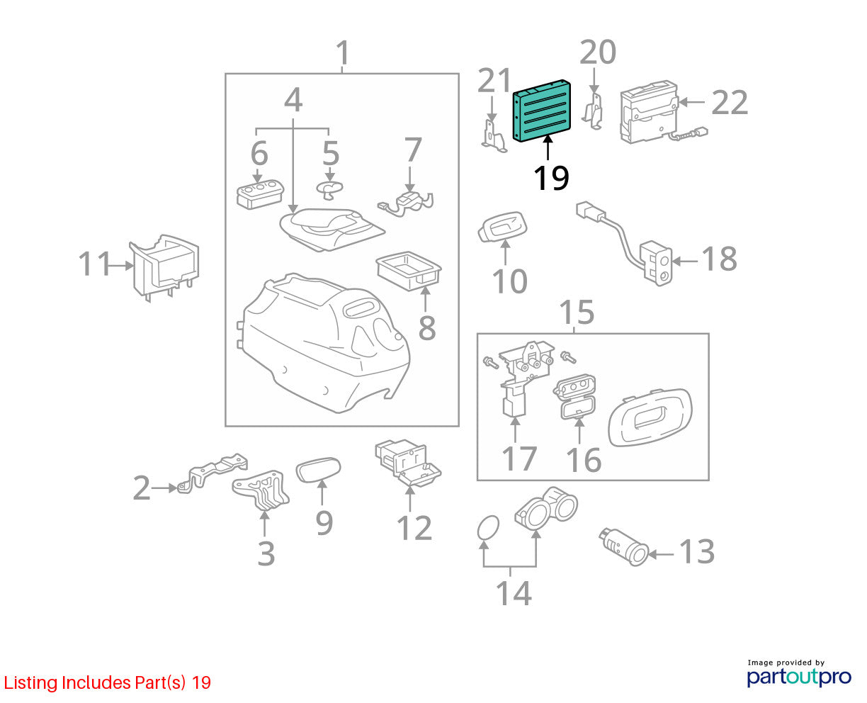 2003-2007 Toyota Multi Display Module P/N 86104-45010 Denso OEM