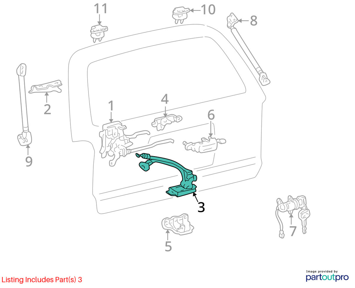 1996-2002 Toyota 4Runner Rear Trunk Tail Gate Hatch Latch Lock Actuator OEM