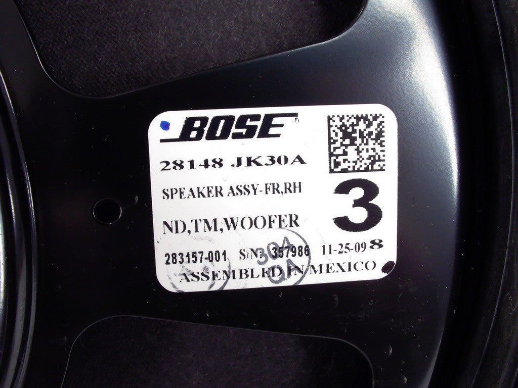 2008-2013 Infiniti G37 Sedan Bose Front Right Side Door Speaker 28148-JK30A OEM