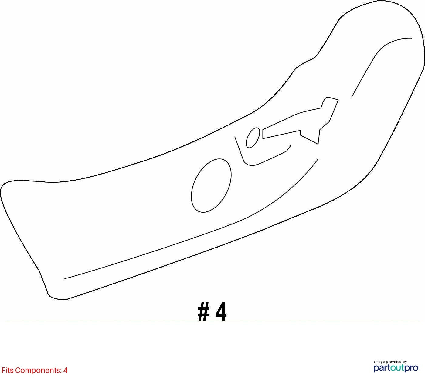 2016-2018 Subaru Forester Left Seat Hinge 64115SG140VH Trim Cover OEM