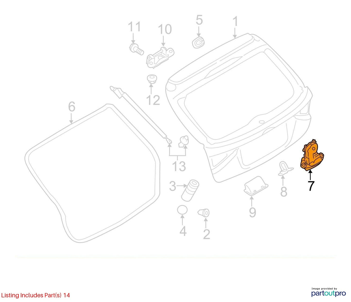 2014-2018 Subaru Forester Rear Door Hatch Liftgate Latch Lock OEM
