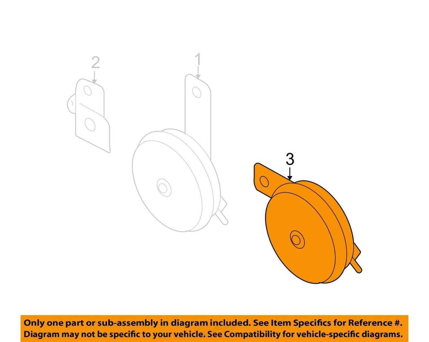 2014-2018 Subaru Forester Low Note Horn UCL-202 OEM