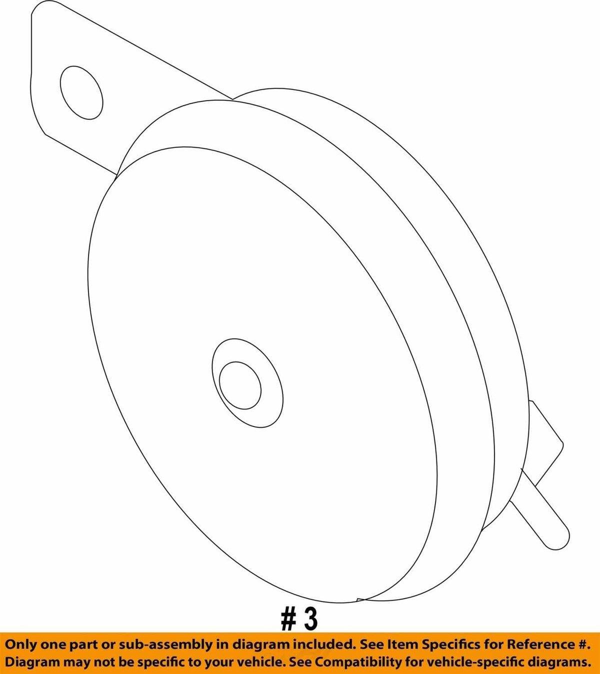2014-2018 Subaru Forester Low Note Horn UCL-202 OEM 86012SG000