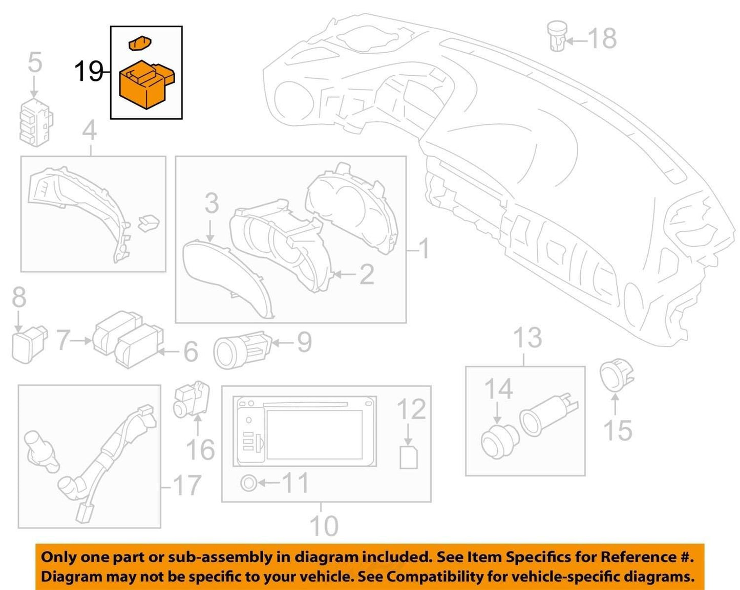 2014-2018 Subaru Forester Warning Hazard Flasher Relay Module 066500-6791 OEM