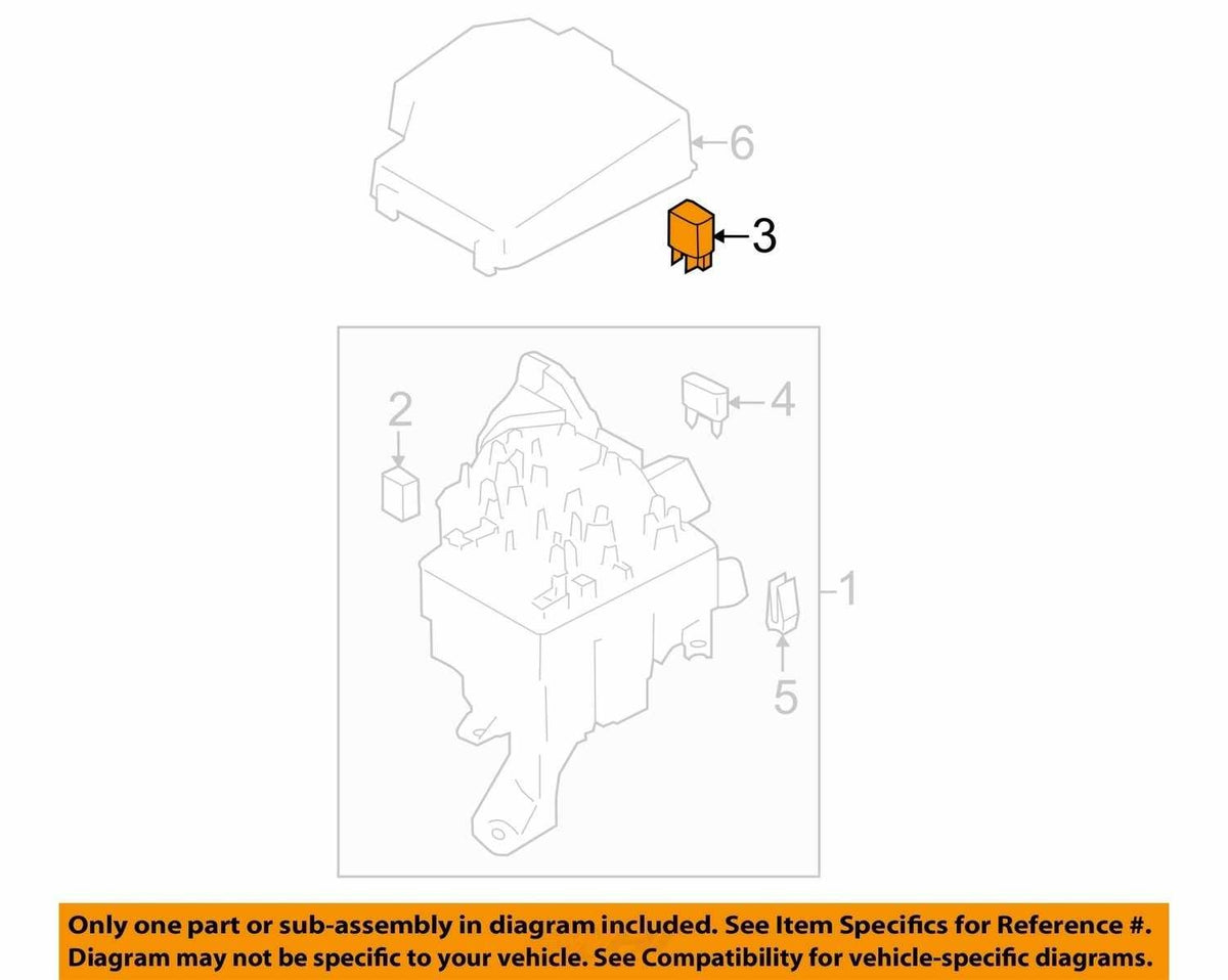 2014-2017 Subaru Forester Panasonic Relay 60914-1601 Assembly OEM 82501AG041