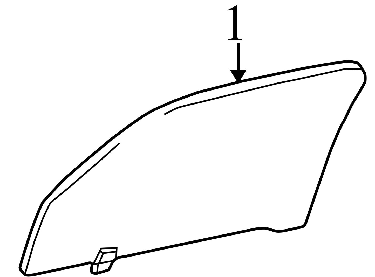 2000-2006 Toyota Tundra Left Front Window Door Glass OEM