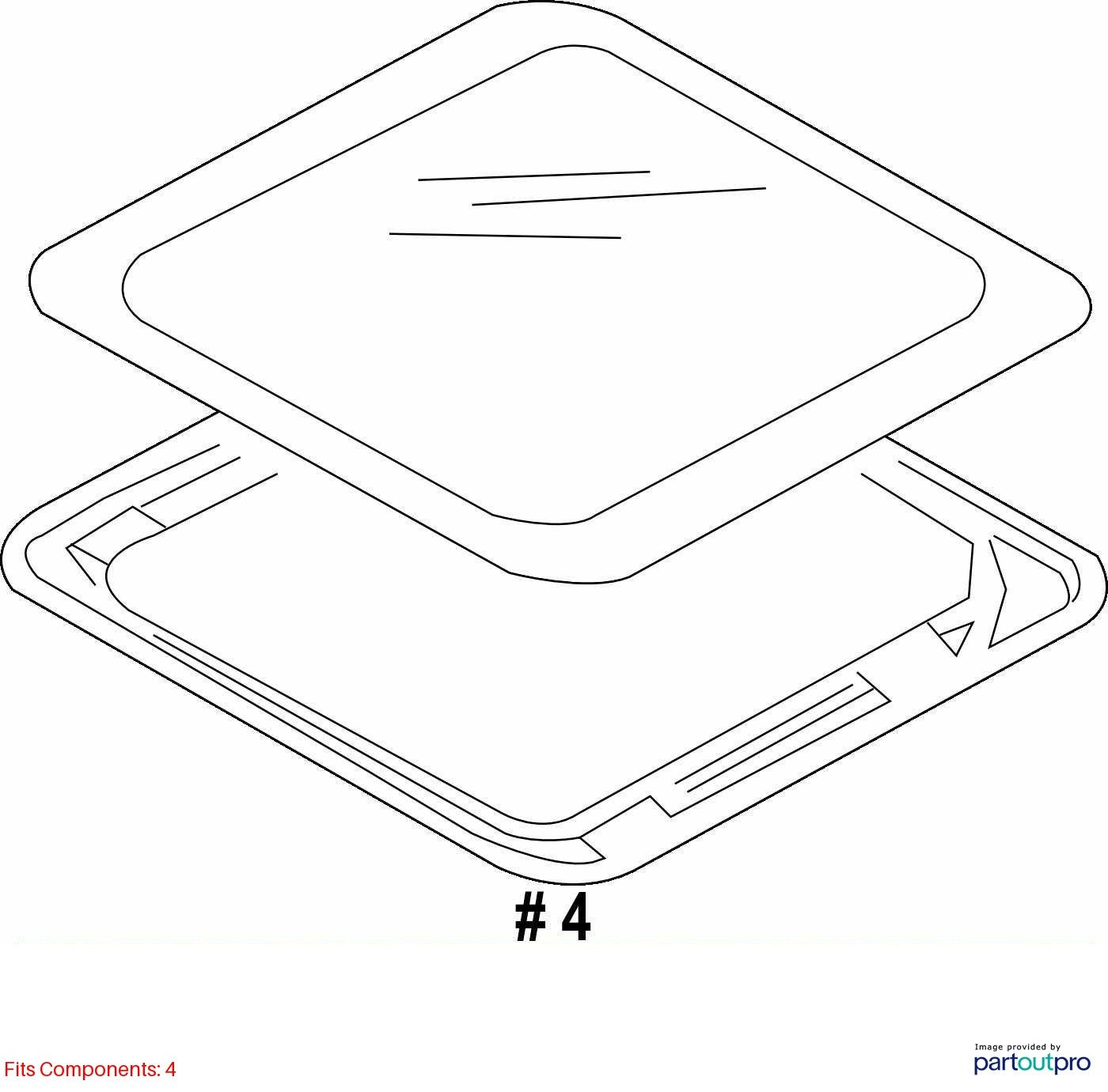 2009-2013 Subaru Forester Roof Sunroof Moonroof Glass 65430SC001 OEM