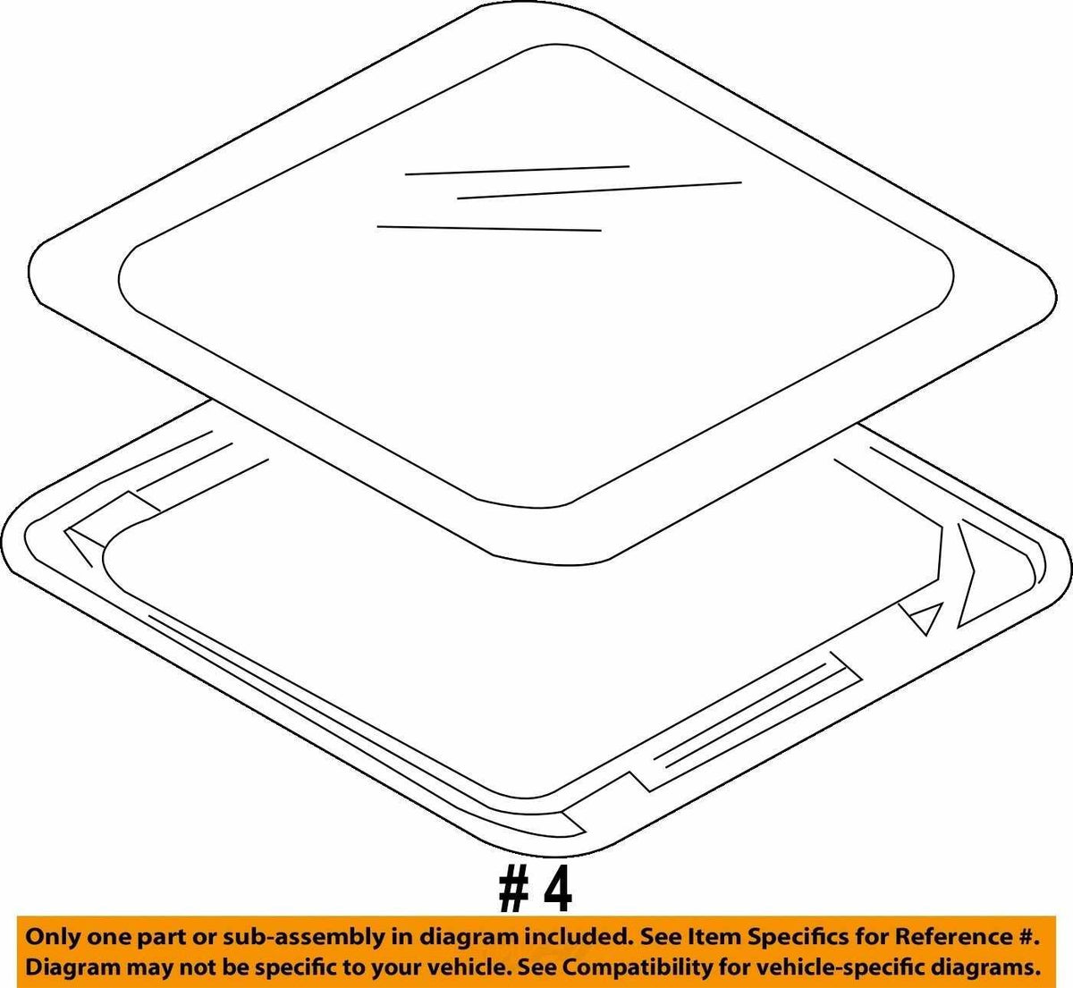 2009-2013 Subaru Forester Roof Sunroof Moonroof Glass OEM 65430SC001