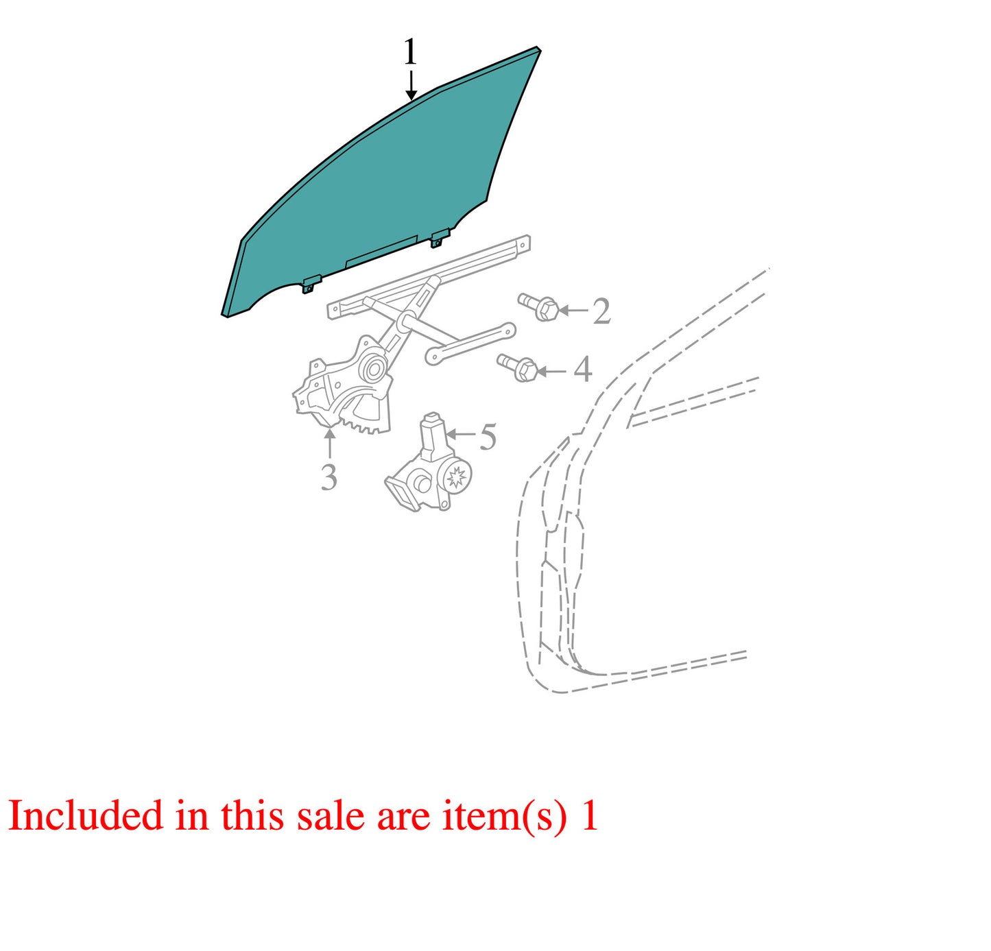 2006-2012 Toyota RAV4 Front Left Door Window Glass OEM