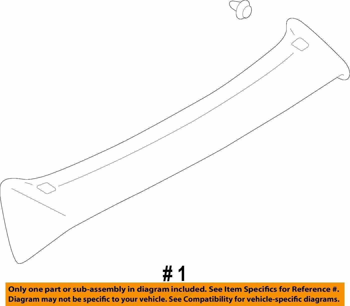 2016-2018 Subaru Forester Liftgate Spoiler CC 61K & 3rd Brake Light OEM