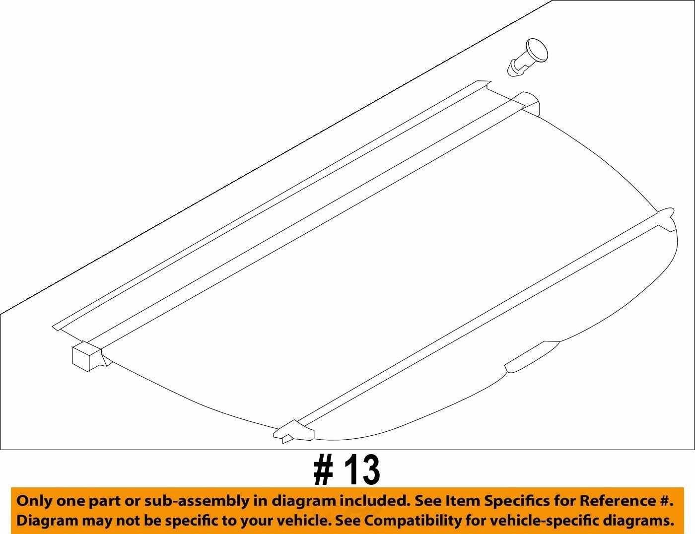 2015-2017 Subaru Forester Trunk Cargo Deck Tonneau Cover OEM