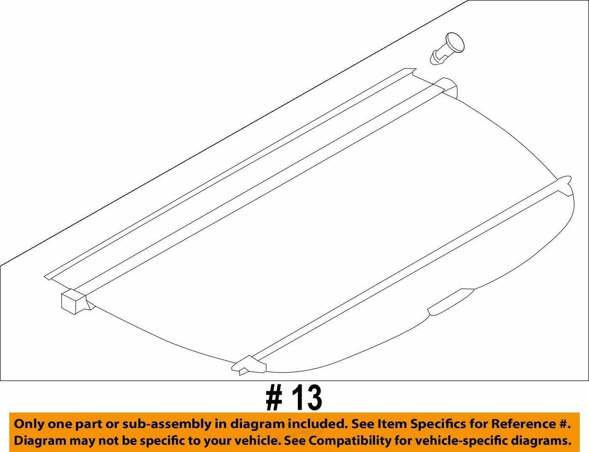 2015-2017 Subaru Forester Trunk Cargo Deck Tonneau Cover OEM 65550SG002VH