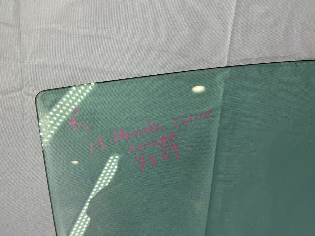 2012-2015 Honda Civic Coupe Right Front Door Glass OEM