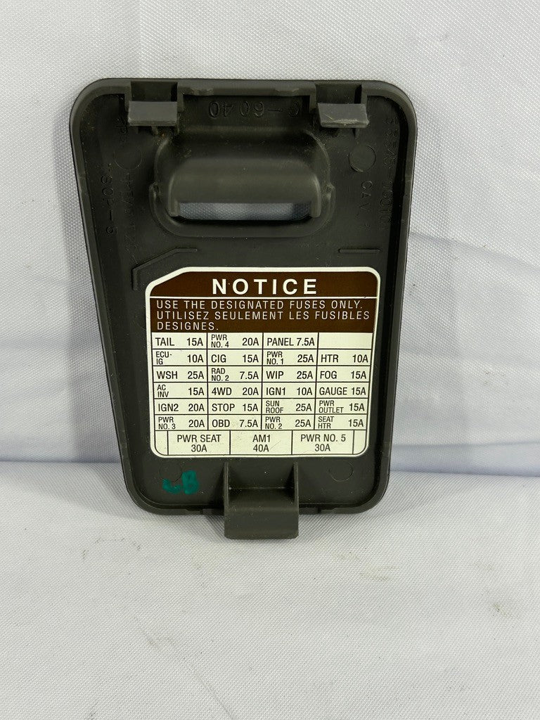 2000-2006 Toyota Tundra Interior Fuse Cover Gray OEM