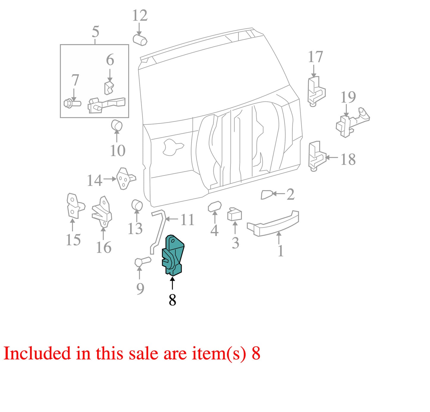 2006-2012 Toyota RAV4 Rear Tailgate Hatch Latch OEM