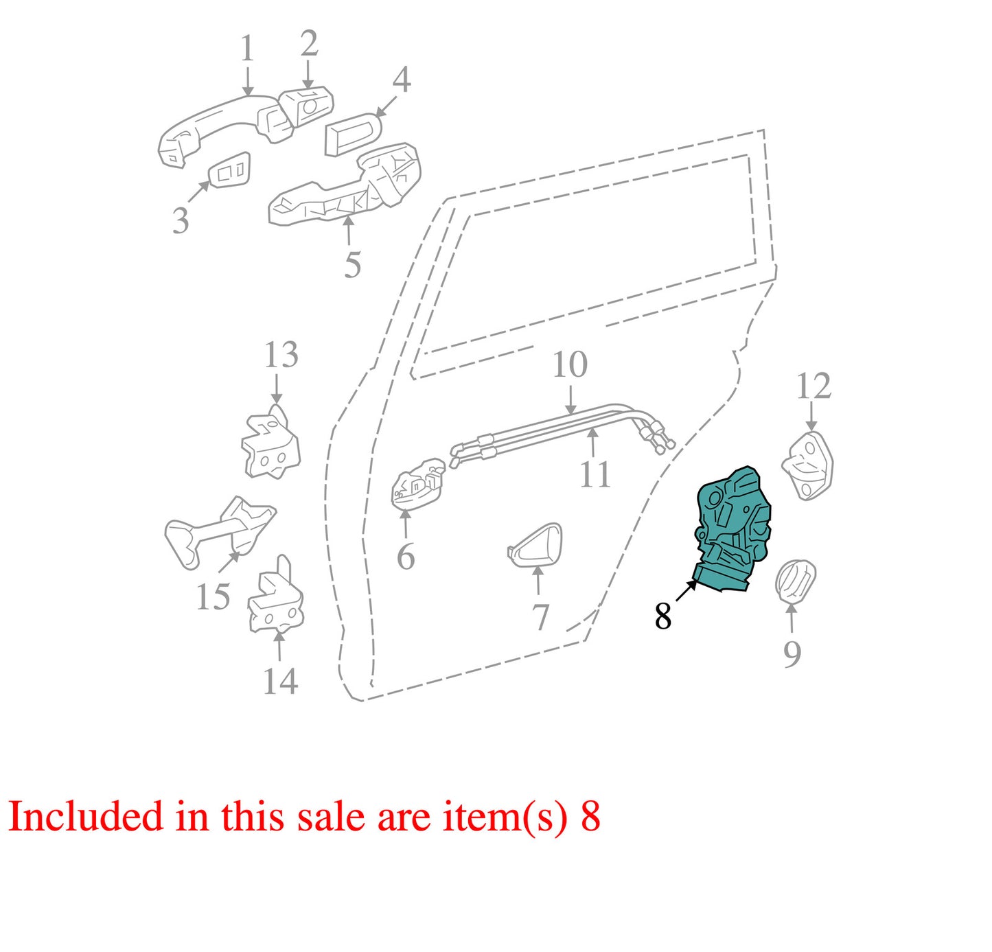 2006-2012 Toyota RAV4 Left Rear Door Lock Actuator Latch OEM
