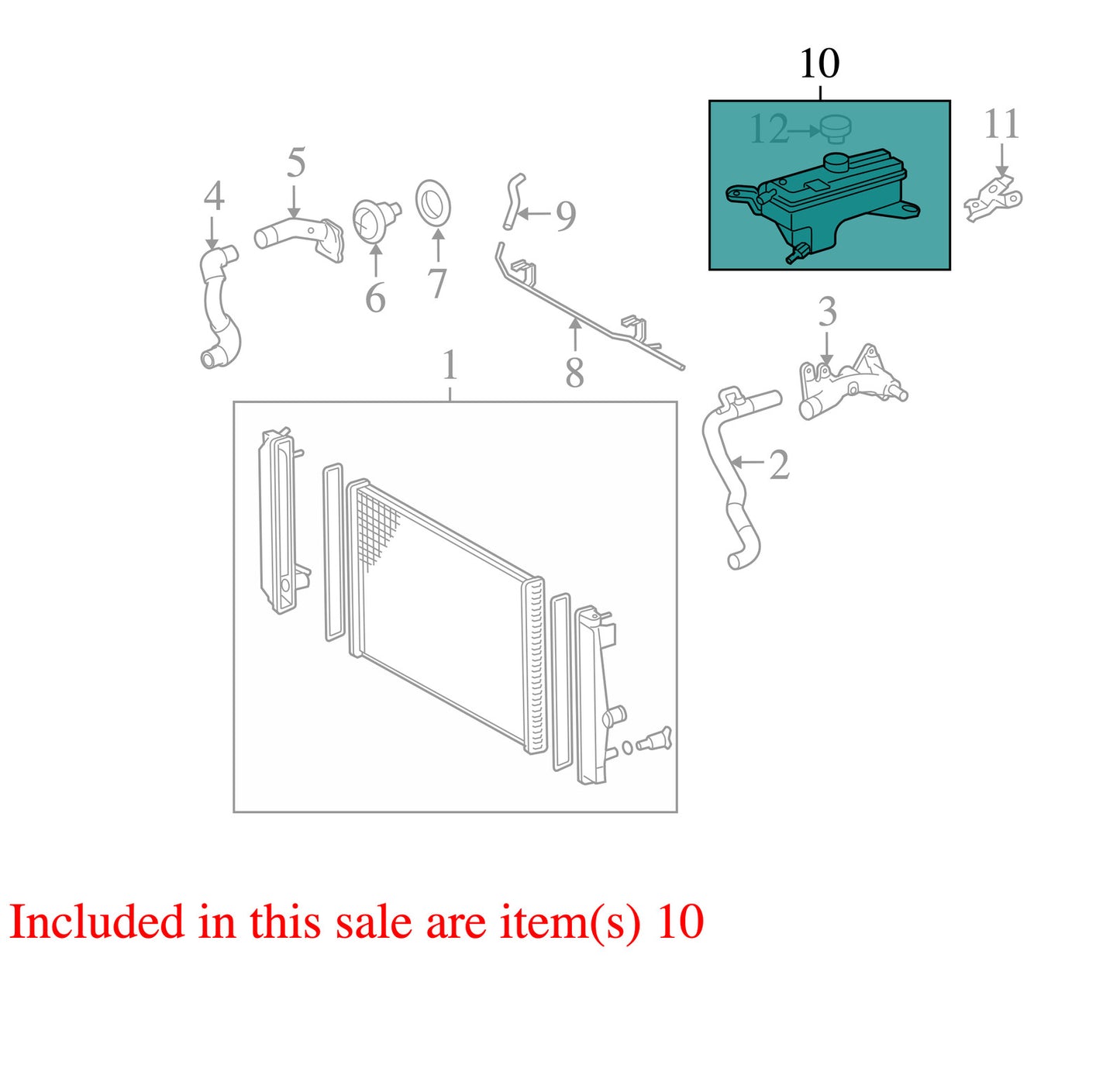 2006-2012 Toyota RAV4 Engine Coolant Reservoir OEM