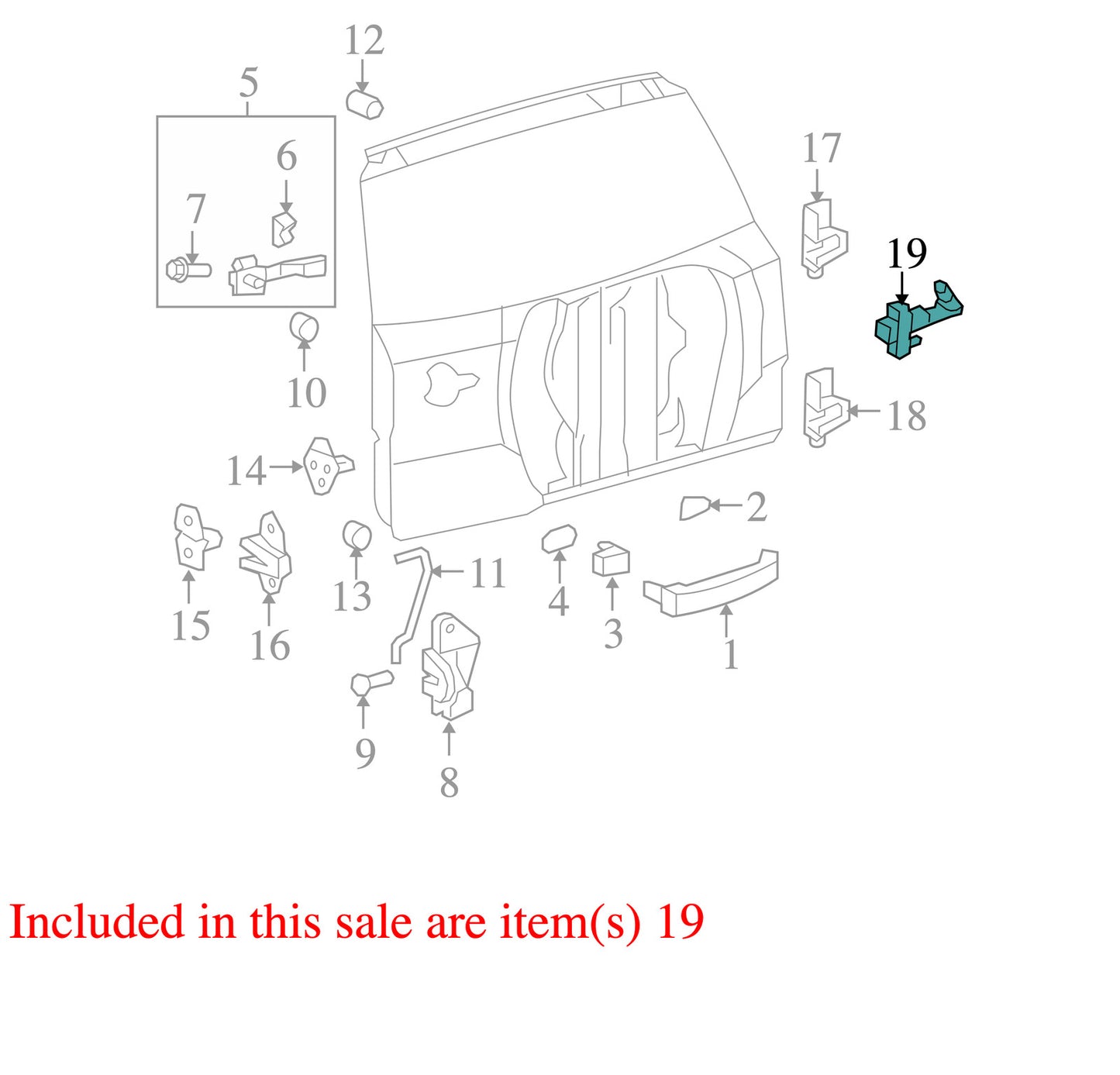 2006-2012 Toyota RAV4 Rear Hatch Liftgate Door Check OEM