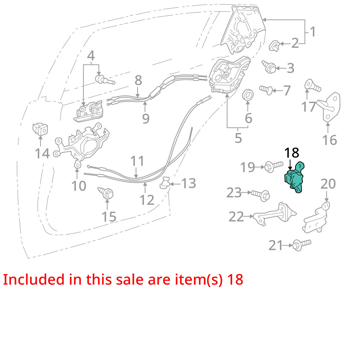 2006-2012 Toyota RAV4 Right Rear Door Hinge Set OEM