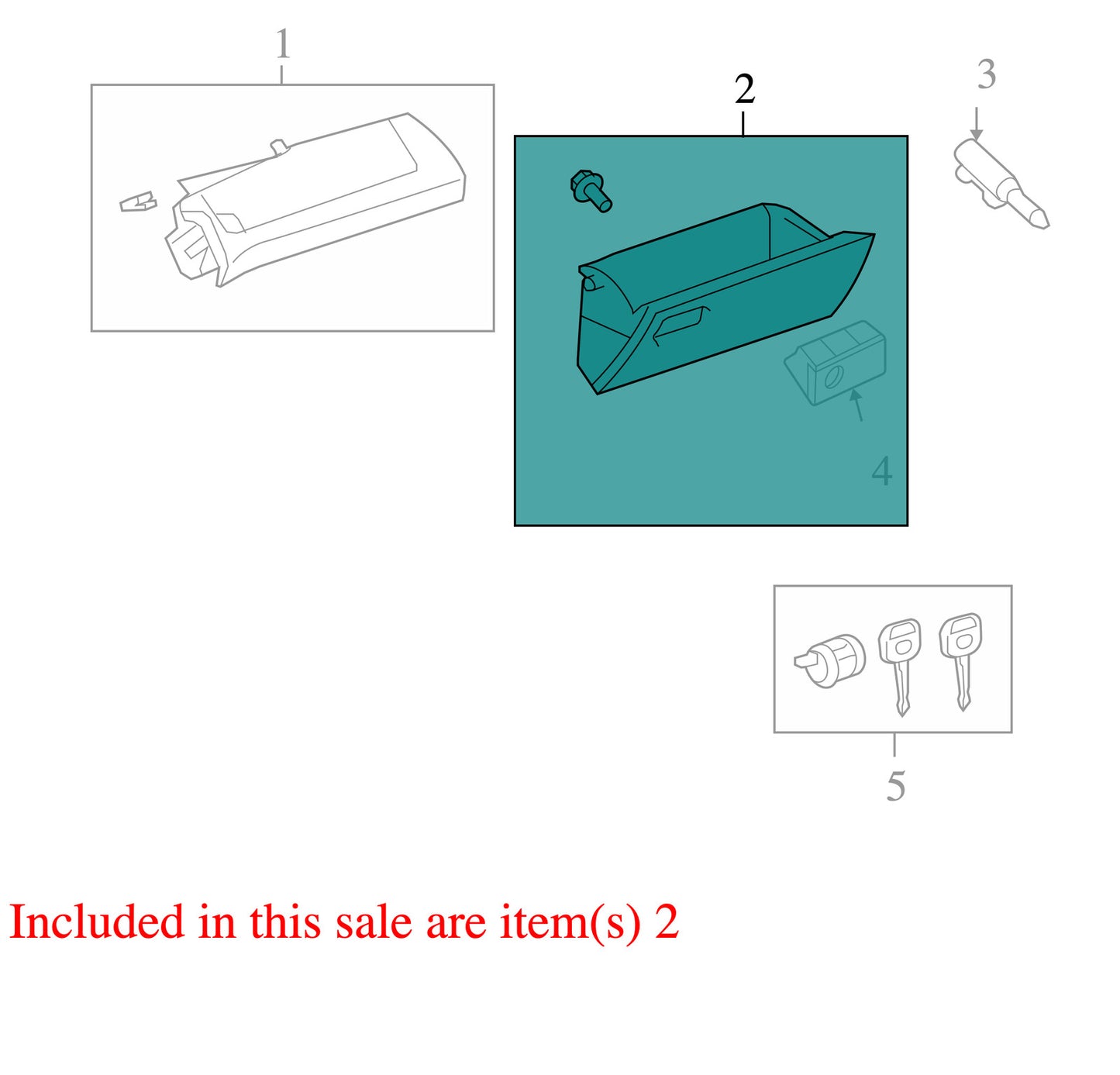 2006-2012 Toyota RAV4 Glove Box Gray OEM