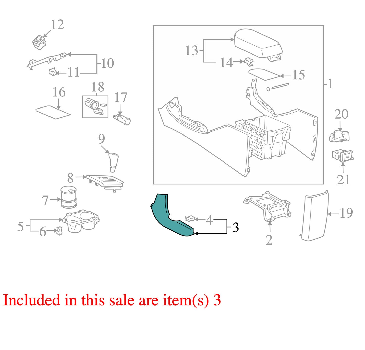 2006-2012 Toyota RAV4 Left Center Console Trim Silver OEM