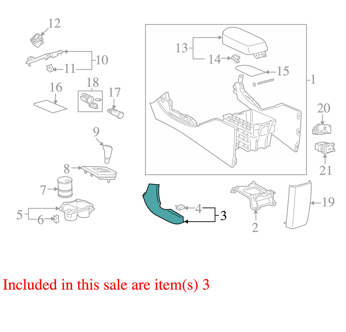 2006-2012 Toyota RAV4 Left Center Console Trim Silver OEM 5883442010B1