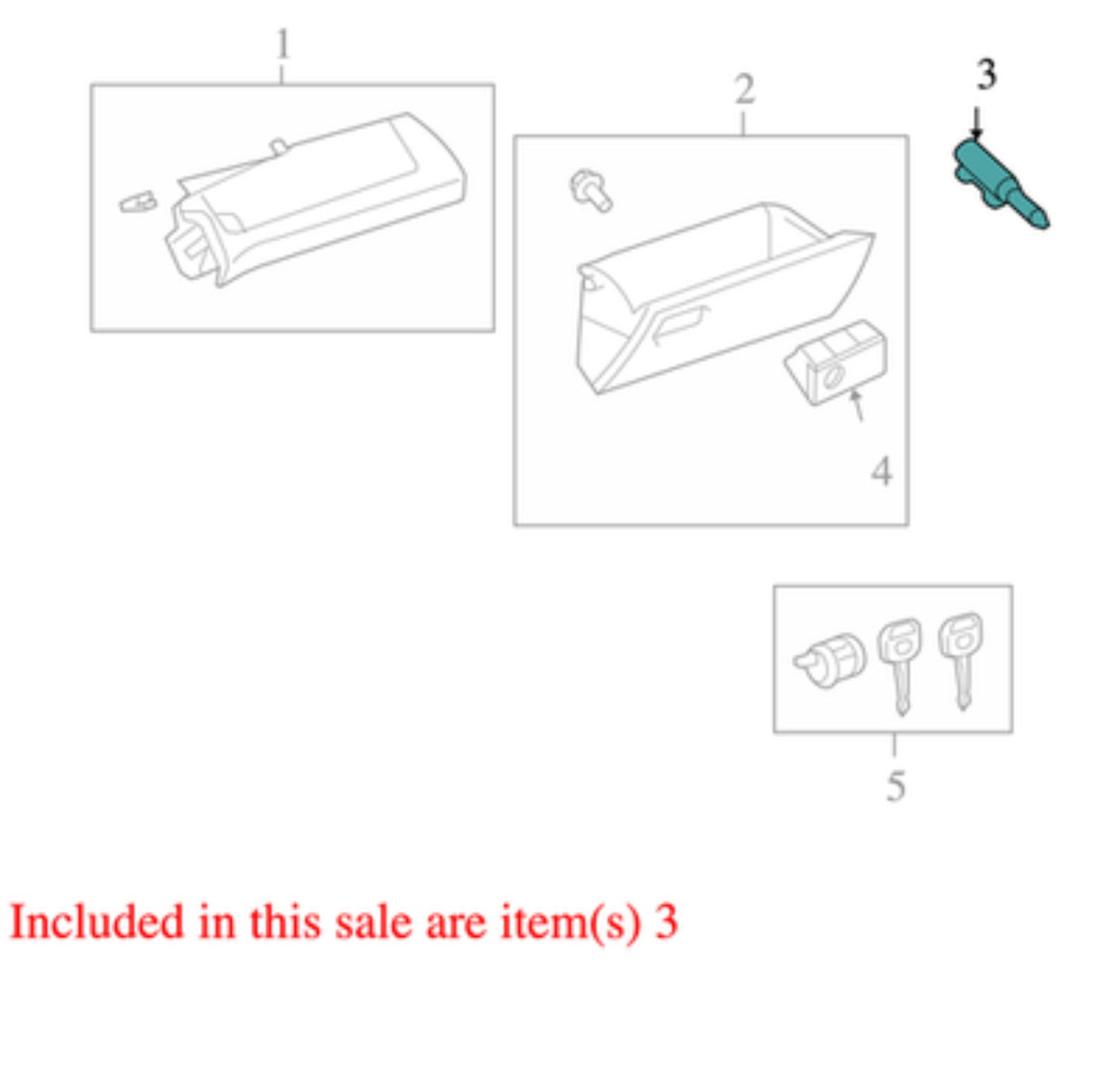 2006-2012 Toyota RAV4 Glove Box Door Bumper OEM