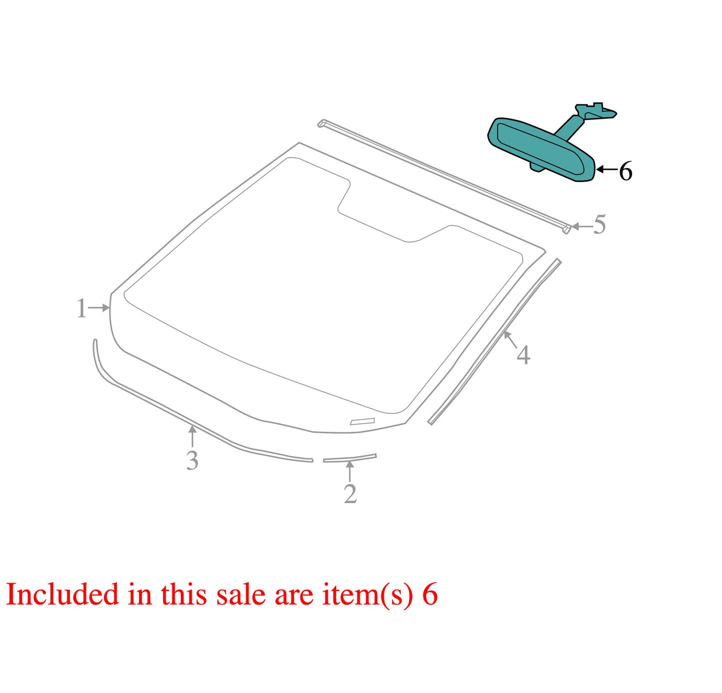 2012-2015 Honda Civic Interior Rear View Mirror OEM