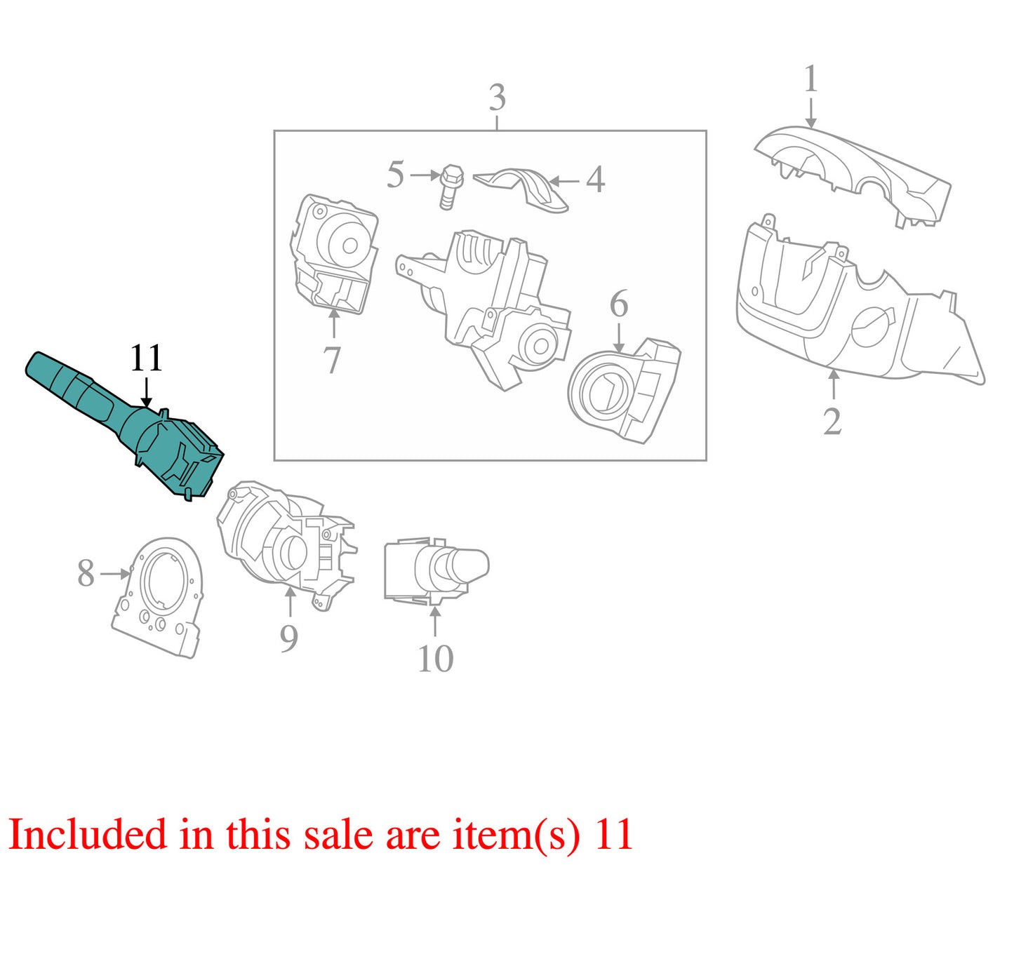 2012 Honda Civic Honda Civic Headlight Turn Signal Switch Lever Control OEM