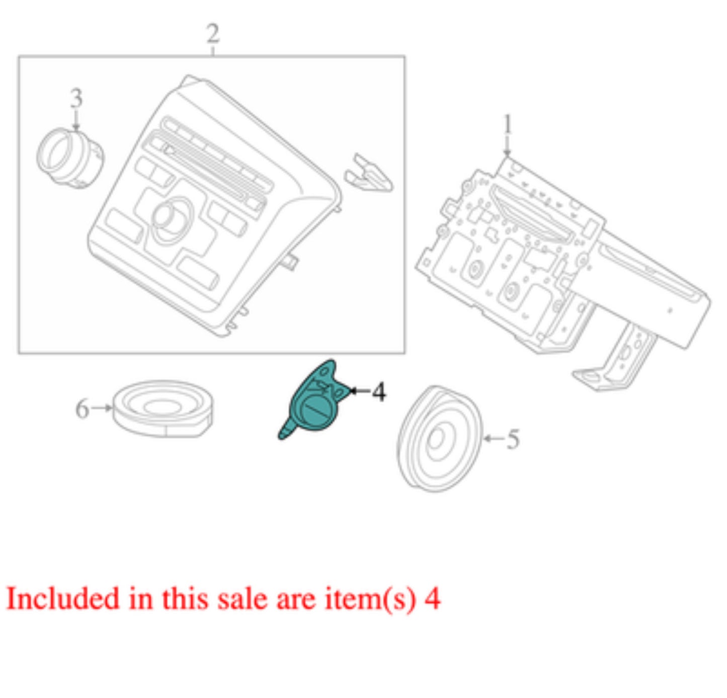 2012-2015 Honda Civic Right Front Tweeter Speaker OEM