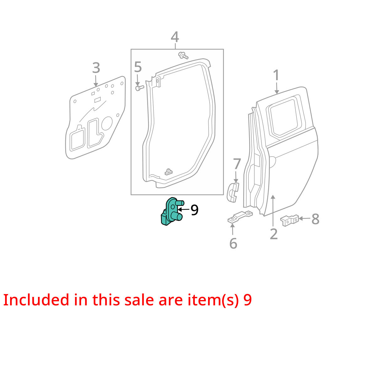 2001-2013 Honda Civic Coupe Left Door Jamb Ajar Sensor Switch 35400-S5A-013 OEM