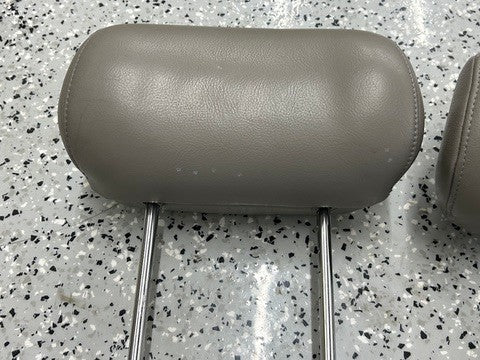 2001-2004 Toyota Sequoia Front Headrest Set Gray Leather OEM