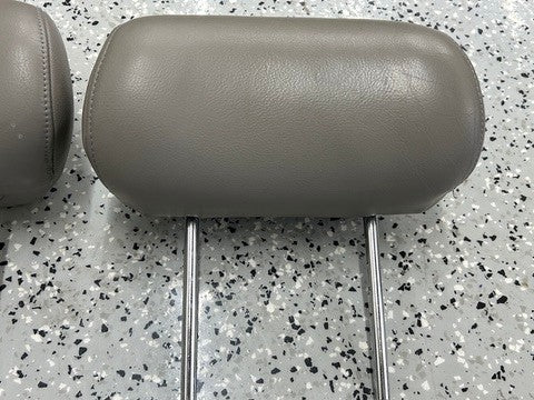 2001-2004 Toyota Sequoia Front Headrest Set Gray Leather OEM