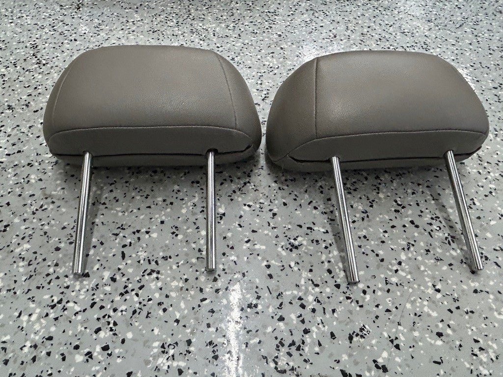 2001-2004 Toyota Sequoia Front Headrest Set Gray Leather OEM