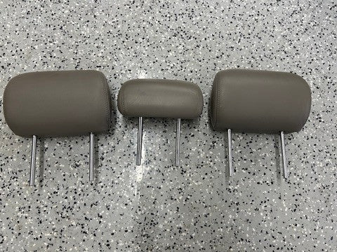 2001-2007 Toyota Sequoia Second Row Headrest Set Gray Leather OEM