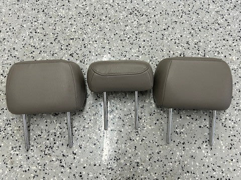 2001-2007 Toyota Sequoia Second Row Headrest Set Gray Leather OEM