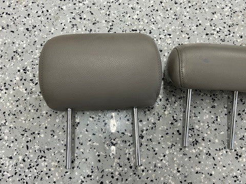2001-2007 Toyota Sequoia Second Row Headrest Set Gray Leather OEM