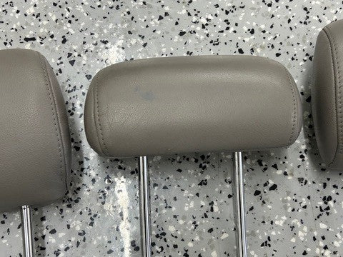 2001-2007 Toyota Sequoia Second Row Headrest Set Gray Leather OEM