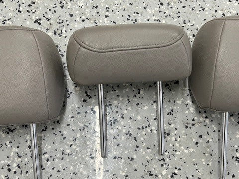 2001-2007 Toyota Sequoia Second Row Headrest Set Gray Leather OEM