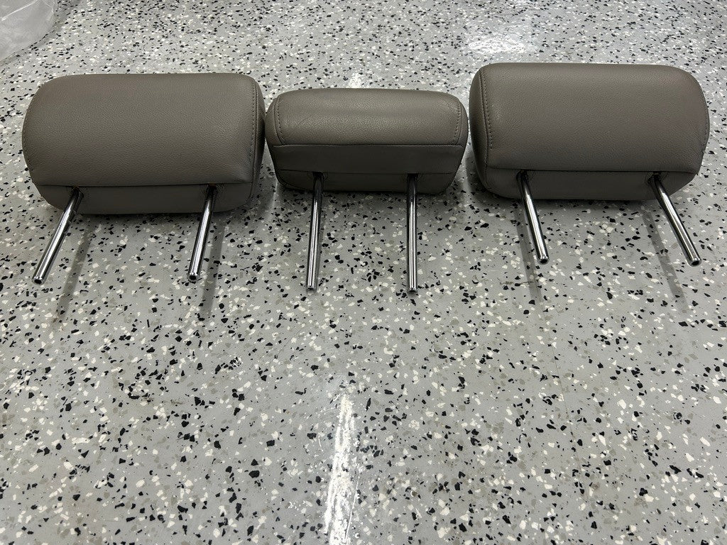 2001-2007 Toyota Sequoia Second Row Headrest Set Gray Leather OEM