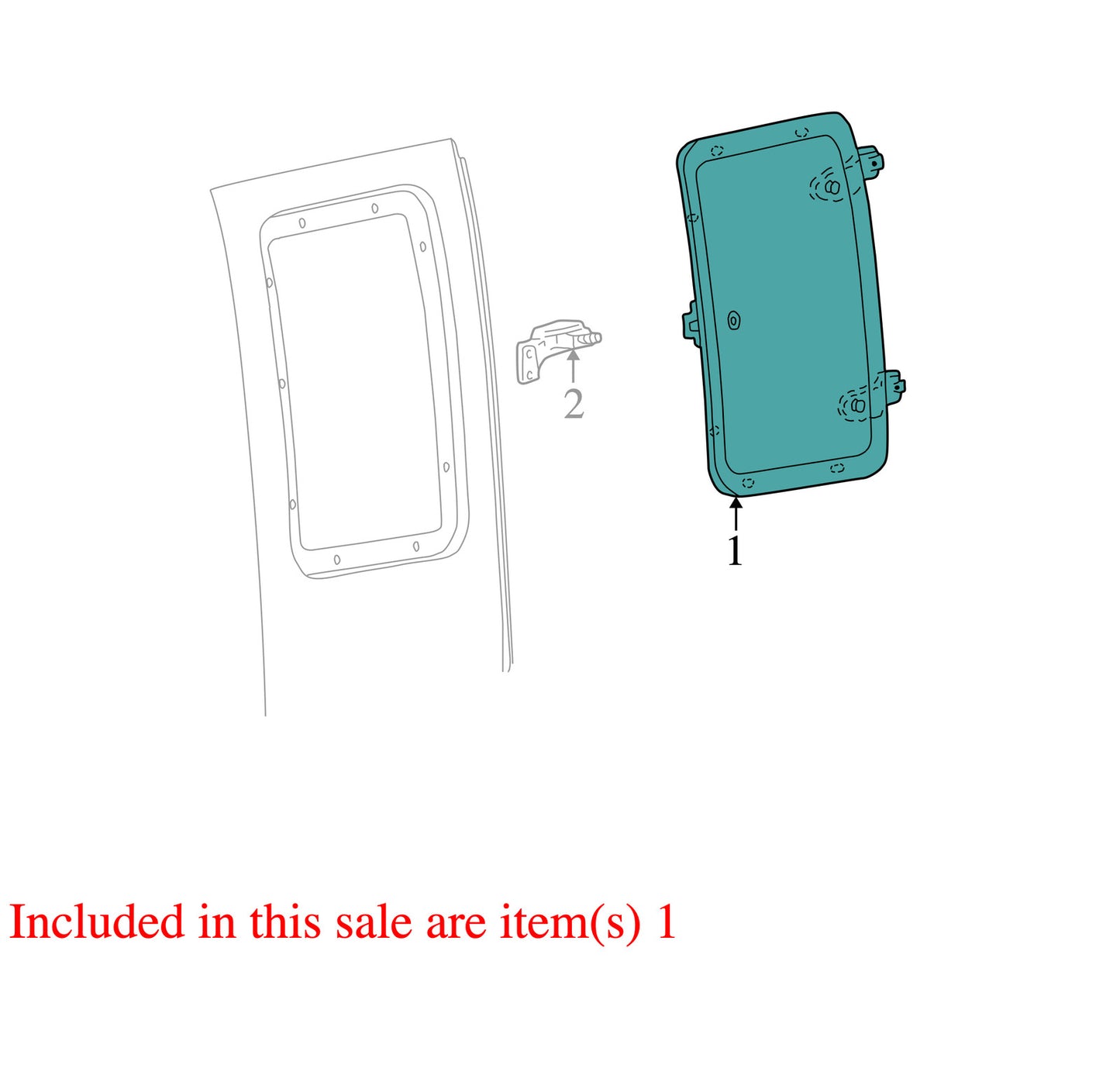 1997-2004 Ford F-150 Extended Cab Left Rear Door Glass OEM