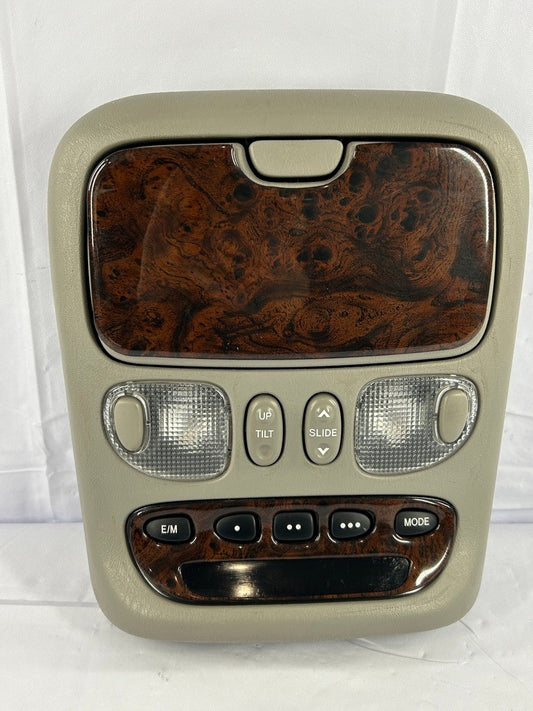 2001-2007 Toyota Sequoia Overhead Console & Sunroof Gray Woodgrain OEM