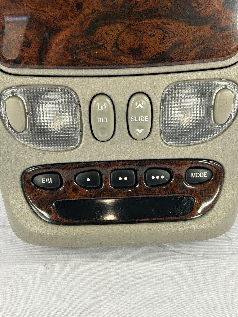 2001-2007 Toyota Sequoia Overhead Console & Sunroof Gray Woodgrain OEM