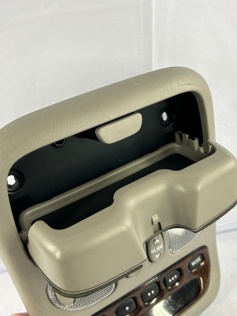 2001-2007 Toyota Sequoia Overhead Console & Sunroof Gray Woodgrain OEM