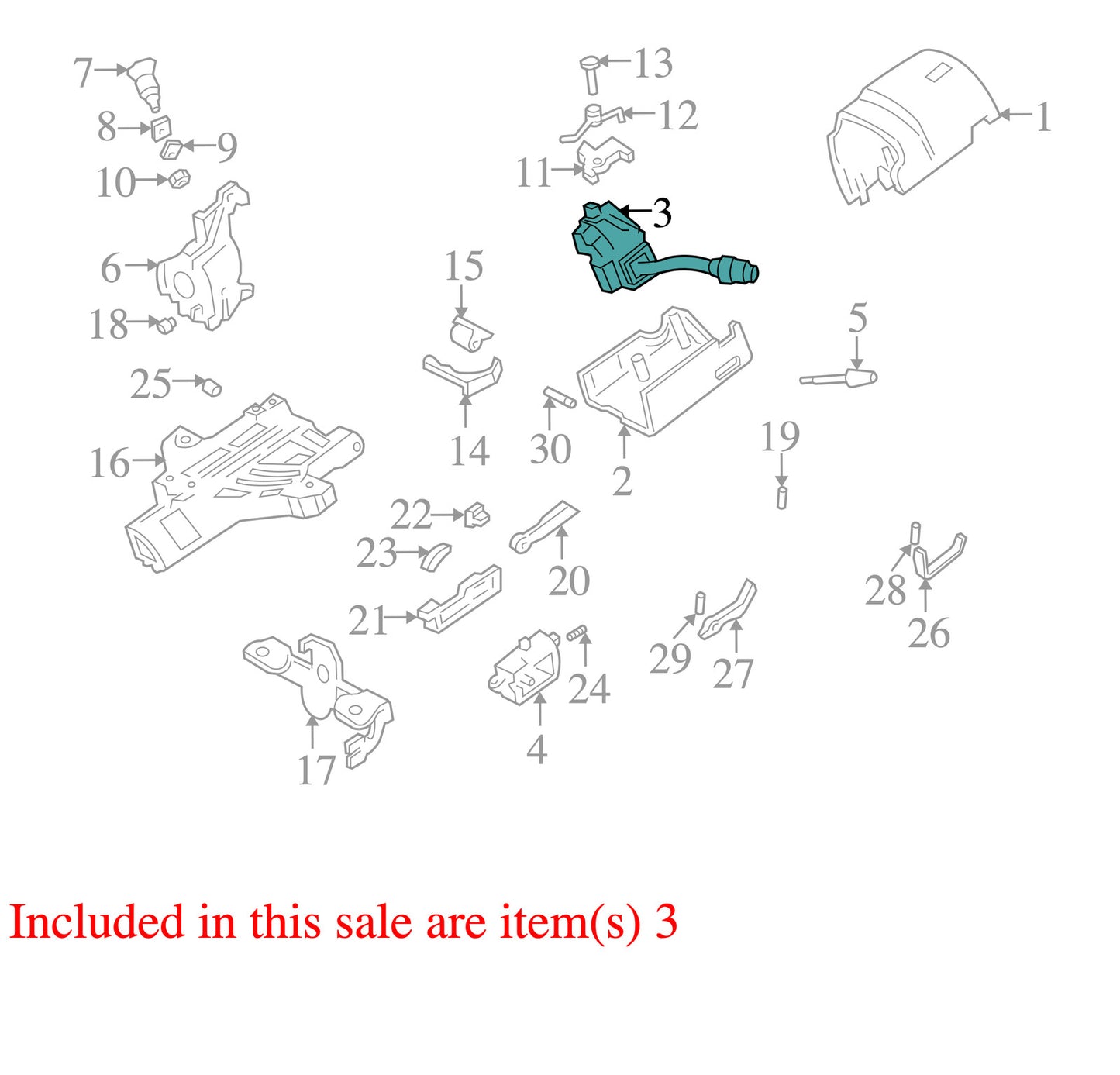 1997-2005 Ford F-150 Windshield Wiper Turn Signal Combination Switch OEM