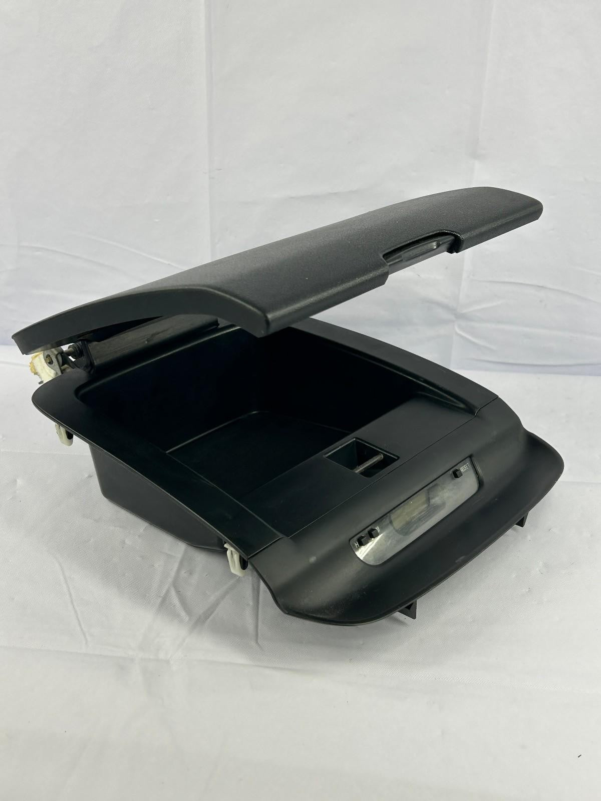 2003-2005 Subaru Forester Center Console Lid and Cubby with Clock Black OEM