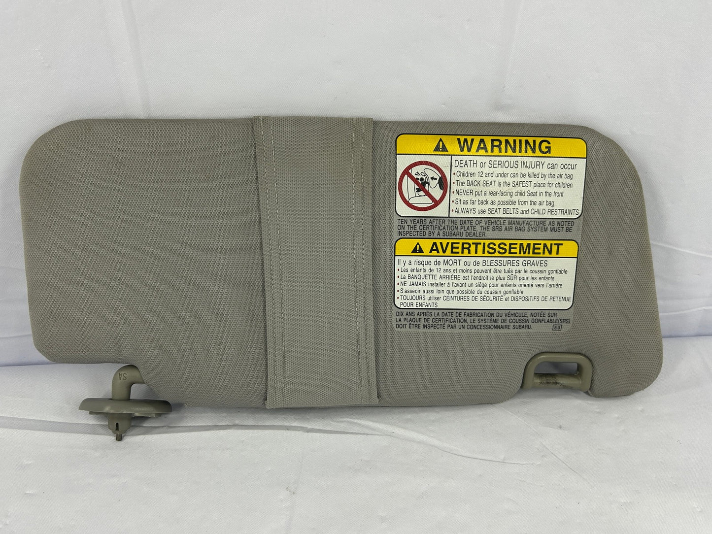 2003-2005 Subaru Forester Left Front Sun Visor Shade Gray OEM
