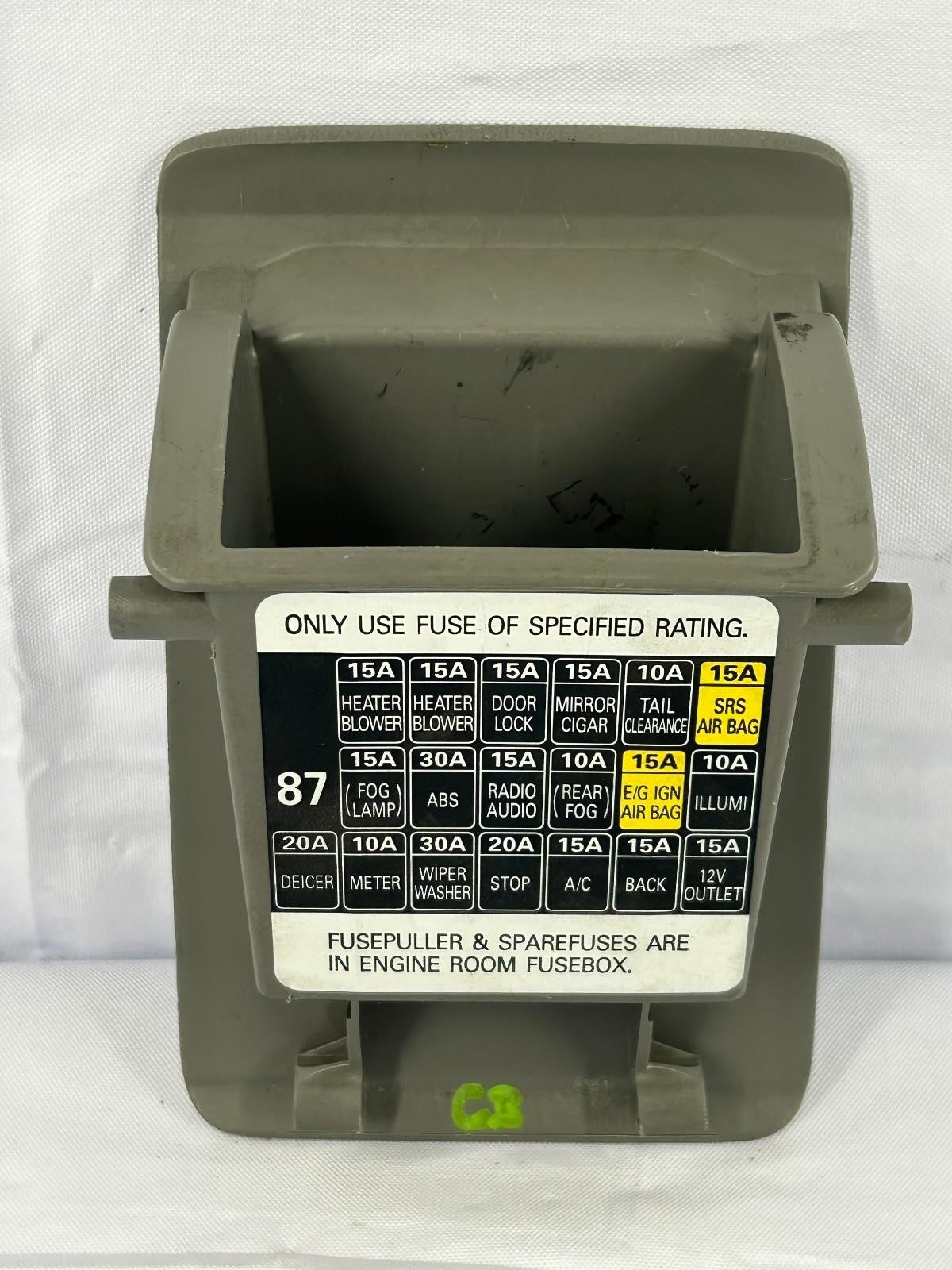 2003 Subaru Forester Dash Fuse Coin Box Cover Panel Cubbie Pocket Gray OEM
