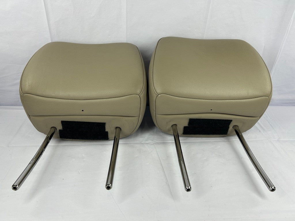 2005-2009 Subaru Legacy Outback Front Headrest Set Leather Tan OEM