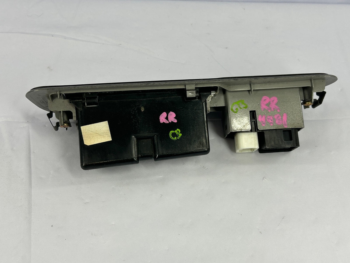 2001-2004 Toyota Sequoia Right Rear Door Window Switch Woodgrain Silver Bezel